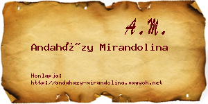 Andaházy Mirandolina névjegykártya